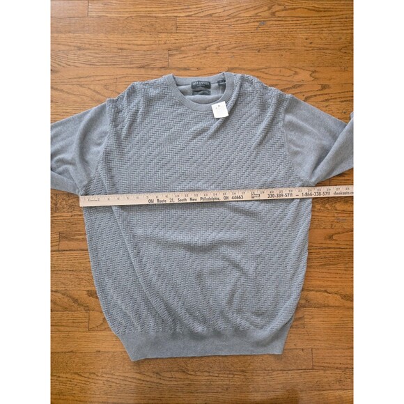 Lyle & Scott Mens Gray 100% Commed Cotton Ribbed Knit Sweater Size XL NWT Preppy - Picture 7 of 7